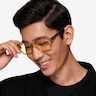 Spritz Yellow Translusant AcetateSunglass Frames for Men from EyeBuyDirect