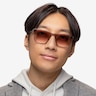 Climb Crystal Brown AcetateSunglass Frames for Men from EyeBuyDirect