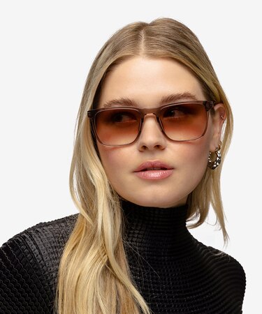 Crystal Brown Climb -  Acetate Sunglasses