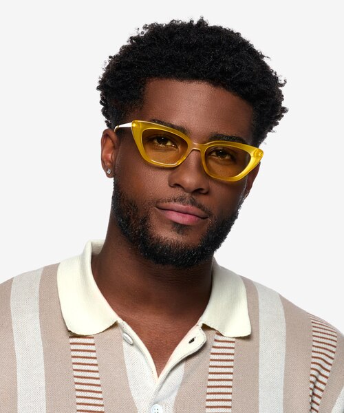 Suzanne Yellow AcetateSunglass Frames for Men from EyeBuyDirect