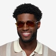 Adel Clear Orange AcetateSunglass Frames for Men from EyeBuyDirect