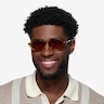 Adel Clear Orange AcetateSunglass Frames for Men from EyeBuyDirect