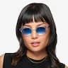 Tommie Clear Blue Silver AcetateSunglass Frames for Women from EyeBuyDirect