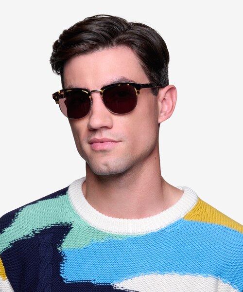 Blume Spotty Tortoise Gold AcetateSunglass Frames for Men from EyeBuyDirect