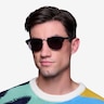 Blume Black Silver AcetateSunglass Frames for Men from EyeBuyDirect