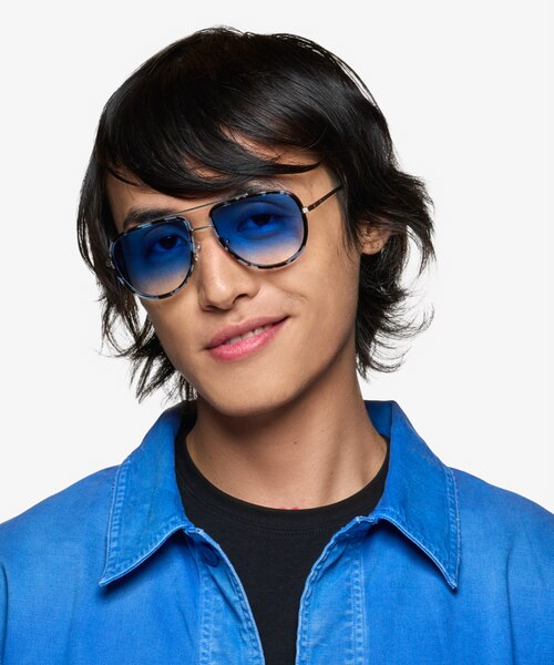 Mortar Tortoise Silver AcetateSunglass Frames for Men from EyeBuyDirect