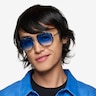 Mortar Tortoise Silver AcetateSunglass Frames for Men from EyeBuyDirect