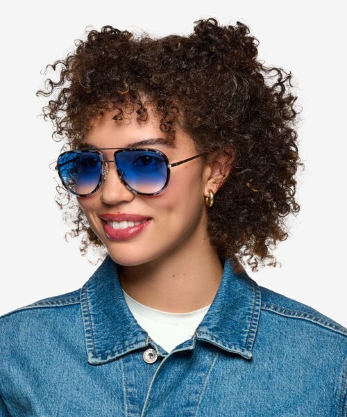 Mortar Tortoise Silver AcetateSunglass Frames for Women from EyeBuyDirect