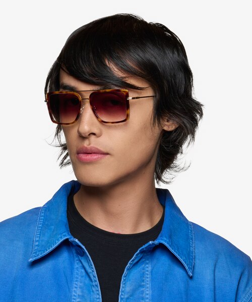 Kiln Tortoise Gold AcetateSunglass Frames for Men from EyeBuyDirect