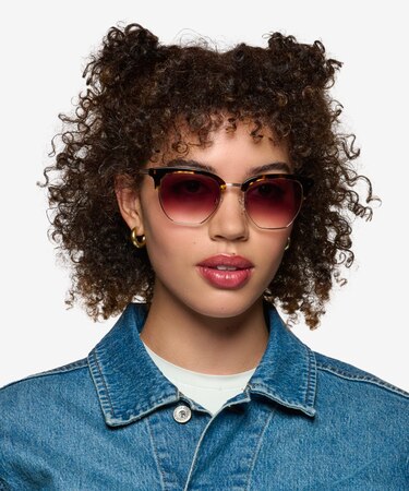 Tortoise Gold Inlay -  Acetate Sunglasses