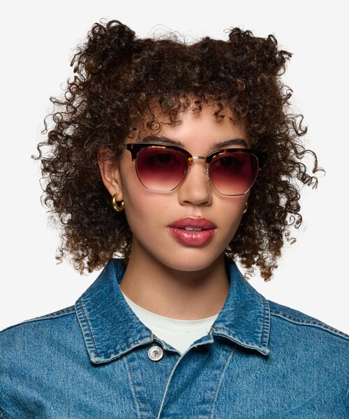 Inlay Tortoise Gold AcetateSunglass Frames for Women from EyeBuyDirect