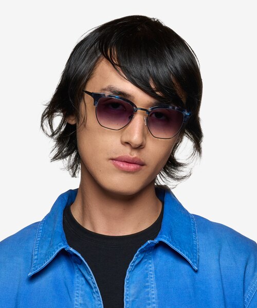 Inlay Tortoise Gunmetal AcetateSunglass Frames for Men from EyeBuyDirect