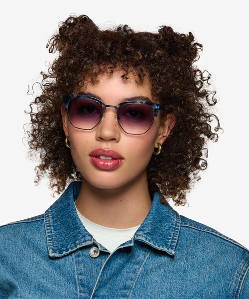 Inlay Tortoise Gunmetal AcetateSunglass Frames for Women from EyeBuyDirect