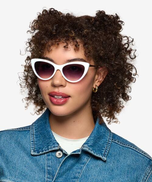 White Draft -  Acetate Sunglasses