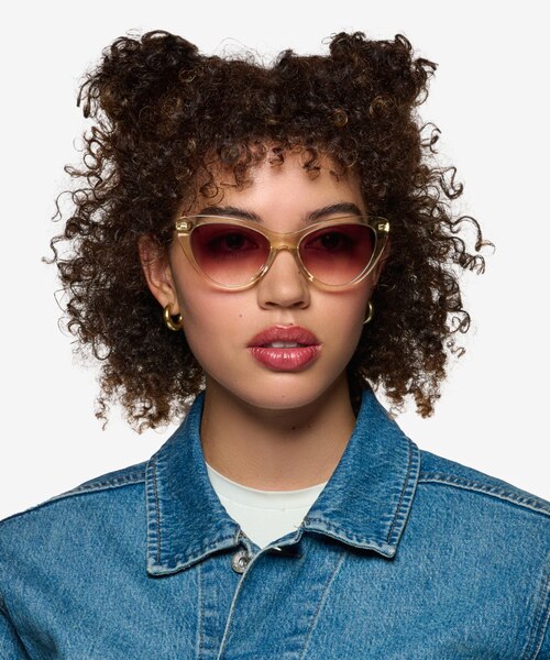 Draft Clear Yellow AcetateSunglass Frames for Women from EyeBuyDirect