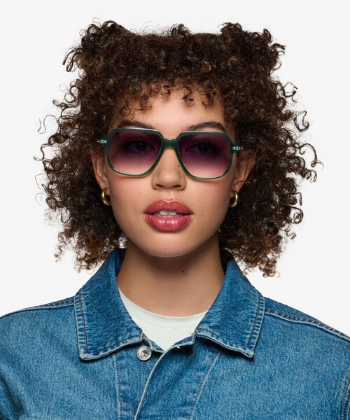 Stitch Clear Green AcetateSunglass Frames for Women from EyeBuyDirect