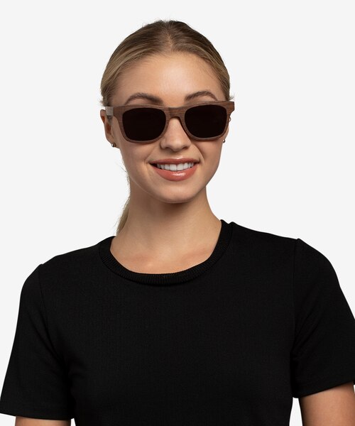 Bosk Wood Wood-textureSunglass Frames for Women from EyeBuyDirect