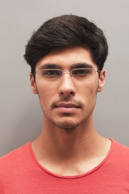 Ari Rectangle Silver Semi Rimless Eyeglasses | Eyebuydirect