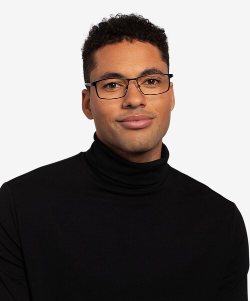 Driven Black TitaniumEyeglass Frames for Men from EyeBuyDirect