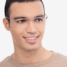 Fielder Silver TitaniumEyeglass Frames for Men from EyeBuyDirect