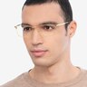 Decider Doré TitaniumMontures de lunettes de vue pour Hommes d'EyeBuyDirect