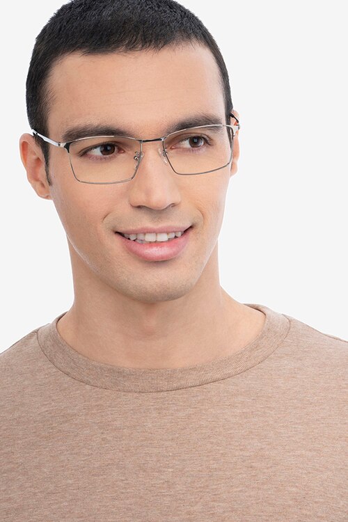 Decider Gunmetal TitaniumEyeglass Frames for Men from EyeBuyDirect