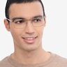 Decider Gunmetal TitaniumEyeglass Frames for Men from EyeBuyDirect