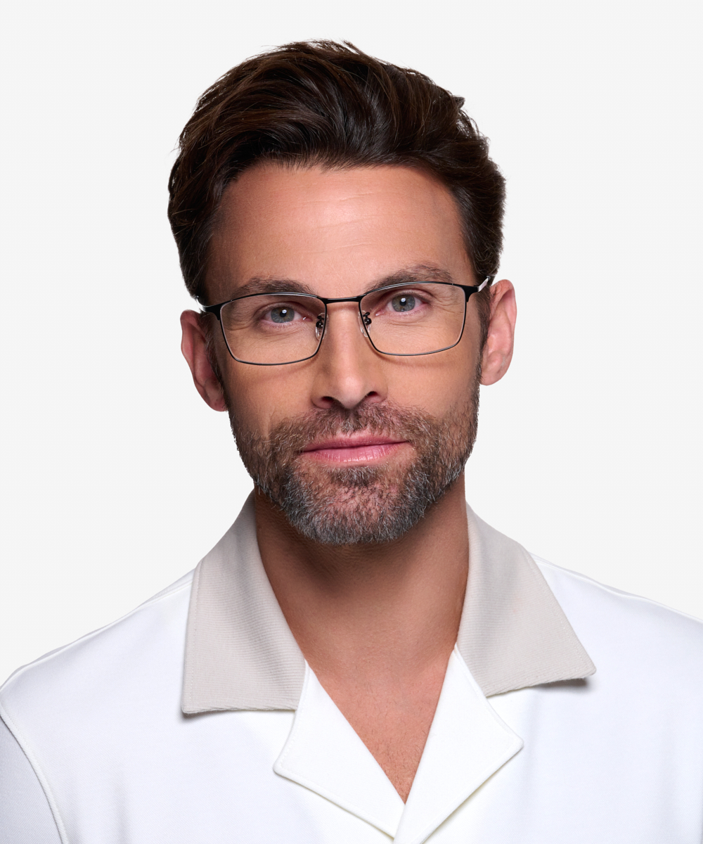 Decider Rectangle Black Glasses for Men | Eyebuydirect Canada