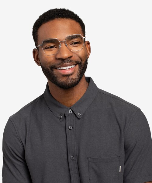 Holistic Silver TitaniumEyeglass Frames for Men from EyeBuyDirect