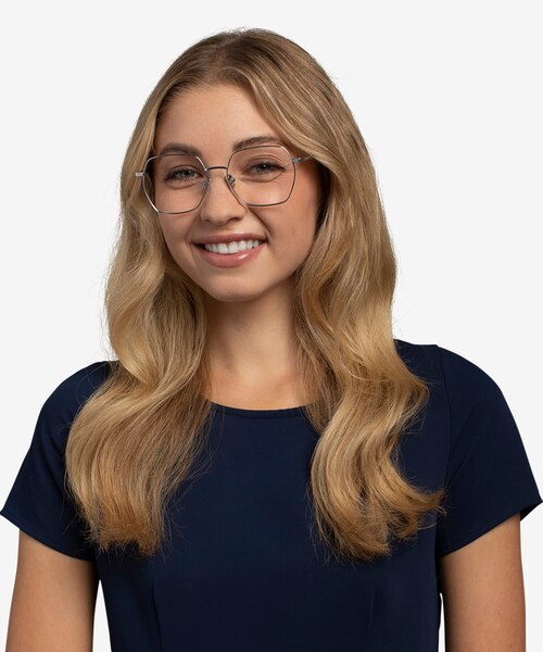 Holistic Silver TitaniumEyeglass Frames for Women from EyeBuyDirect