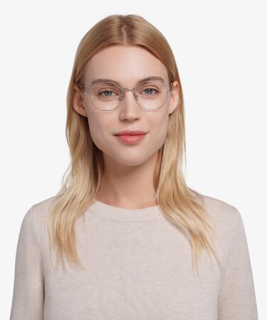 Silver Cecily -  Lightweight Titanium Eyeglasses