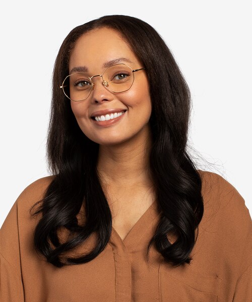 Cecily Gold TitaniumEyeglass Frames for Women from EyeBuyDirect
