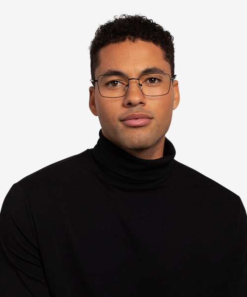 Apex Black TitaniumEyeglass Frames for Men from EyeBuyDirect