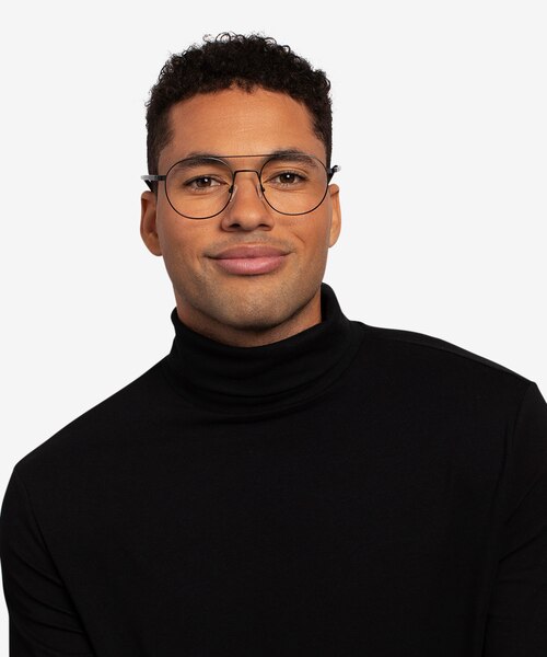 Gordon Noir AcétateMontures de lunettes de vue pour Hommes d'EyeBuyDirect