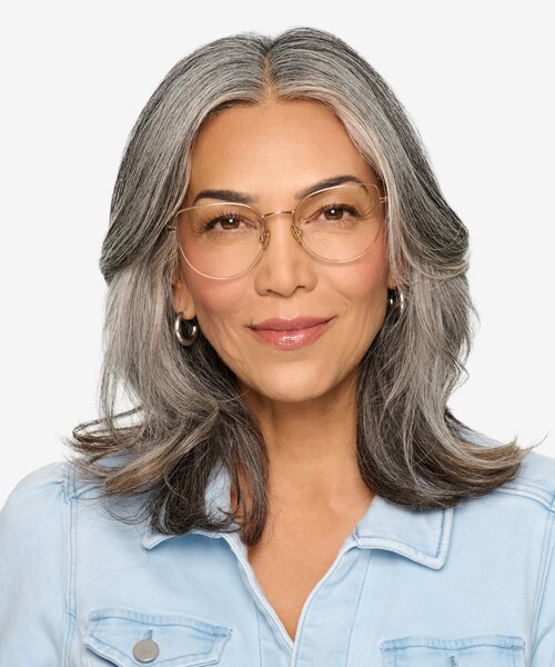Imani Rose Gold TitaniumEyeglass Frames for Women from EyeBuyDirect
