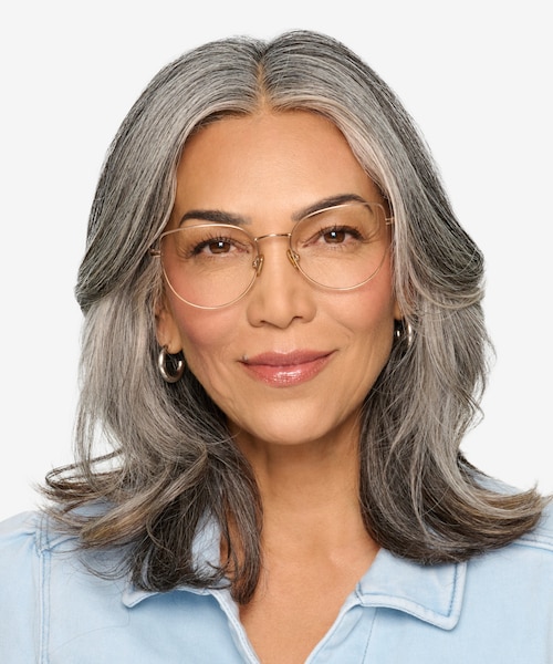 Imani Rose Gold TitaniumEyeglass Frames for Women from EyeBuyDirect