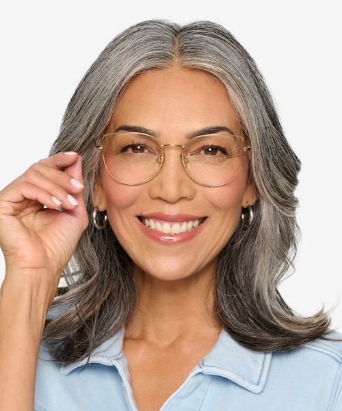 Imani Gold TitaniumEyeglass Frames for Women from EyeBuyDirect