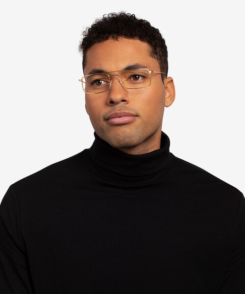 Johnson Gold TitaniumEyeglass Frames for Men from EyeBuyDirect