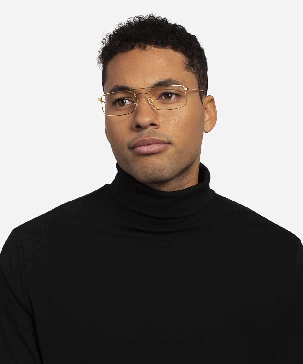 Johnson Aviator Gold Glasses for Men Eyebuydirect