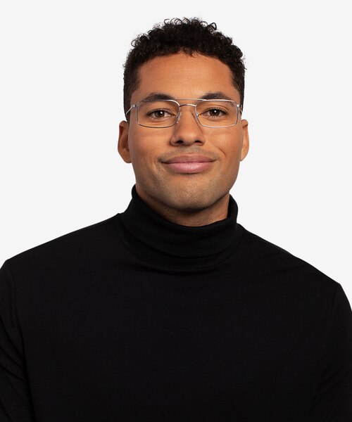 Johnson Silver TitaniumEyeglass Frames for Men from EyeBuyDirect