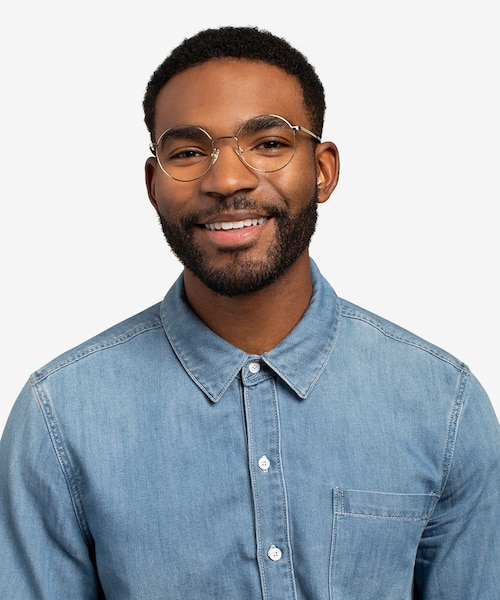 Midtown Gold TitaniumEyeglass Frames for Men from EyeBuyDirect