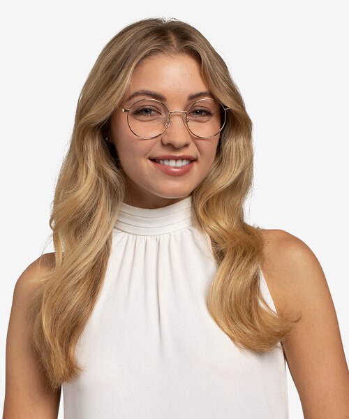 Midtown Gold TitaniumEyeglass Frames for Women from EyeBuyDirect