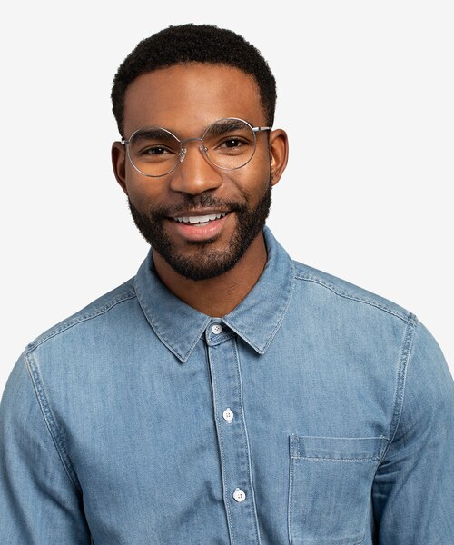 Midtown Silver TitaniumEyeglass Frames for Men from EyeBuyDirect