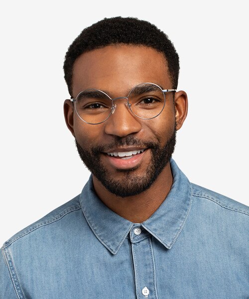 Midtown Silver TitaniumEyeglass Frames for Men from EyeBuyDirect