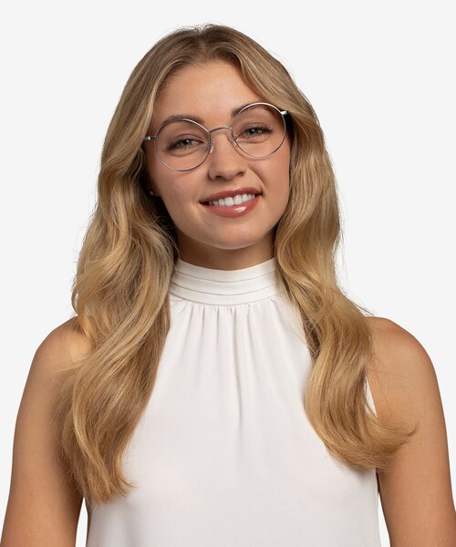 Midtown Silver TitaniumEyeglass Frames for Women from EyeBuyDirect