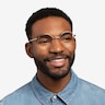 Midtown Rose Gold TitaniumEyeglass Frames for Men from EyeBuyDirect