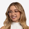 Midtown Rose Gold TitaniumEyeglass Frames for Women from EyeBuyDirect