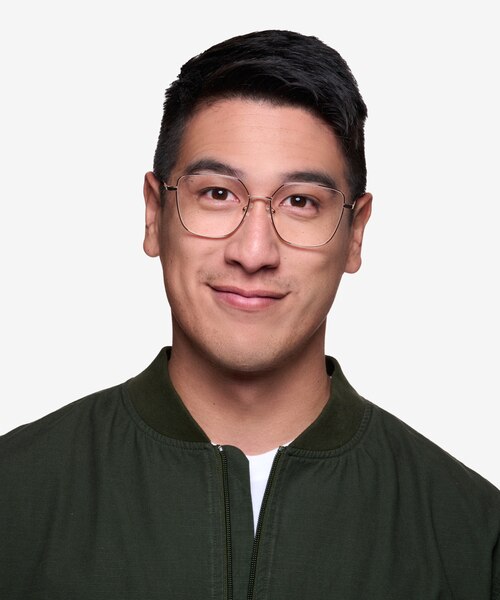 Bessie Rose Gold TitaniumEyeglass Frames for Men from EyeBuyDirect