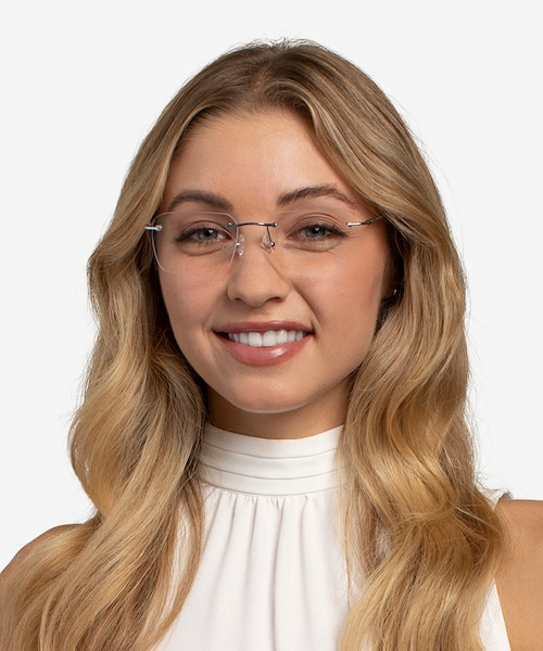 Nate Silver Clear TitaniumEyeglass Frames for Women from EyeBuyDirect