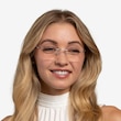 Nate Silver Clear Blue TitaniumEyeglass Frames for Women from EyeBuyDirect
